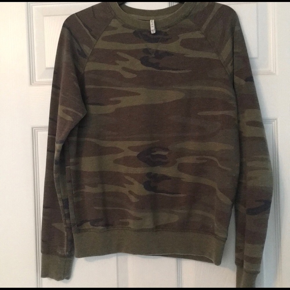 Z Supply Camo Crewneck Sweatshirt